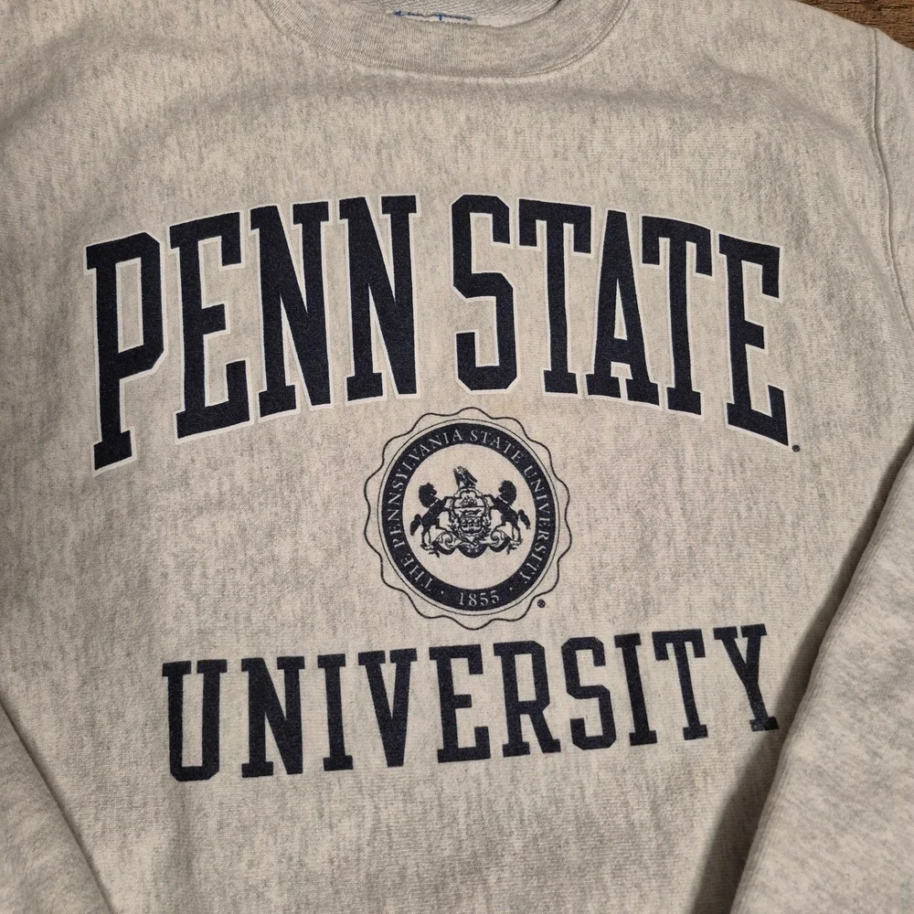 Vintage Penn State Sweatshirt Womens Small Gray Champion Reverse Weave - Picture 2 of 11